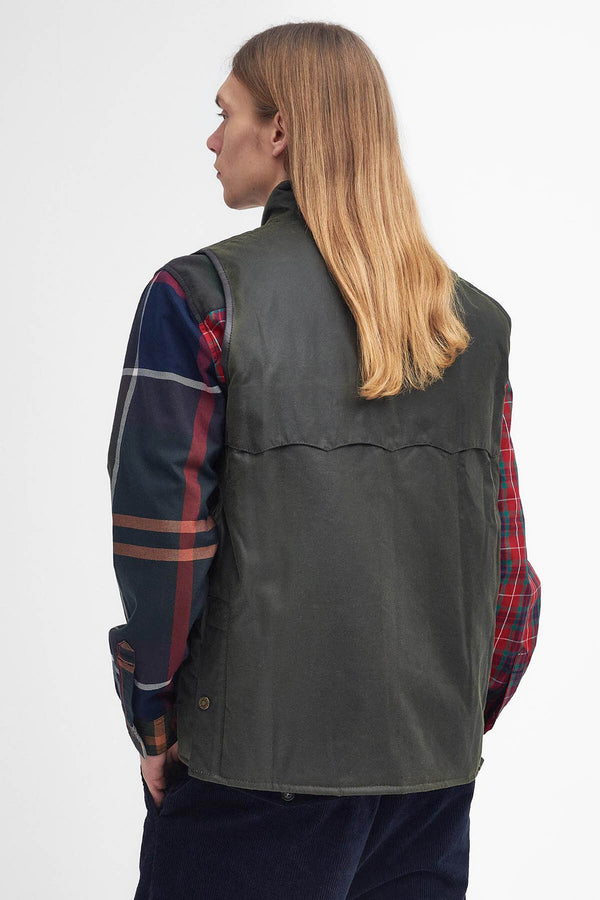 Gilet en coton ciré oversize Barbour x Baracuta