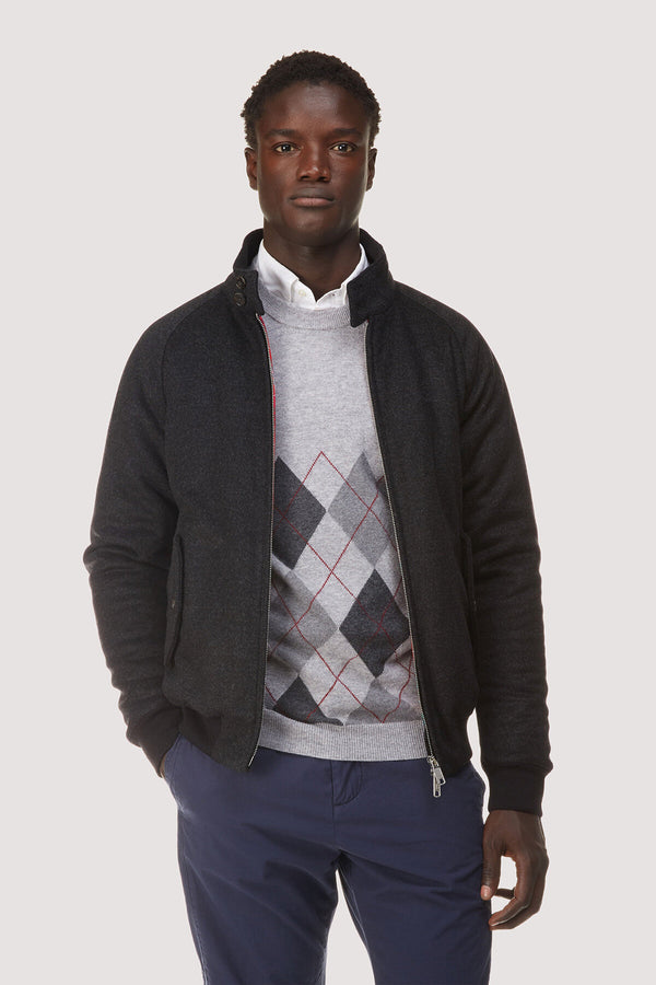 Melton wool outlet bomber jacket